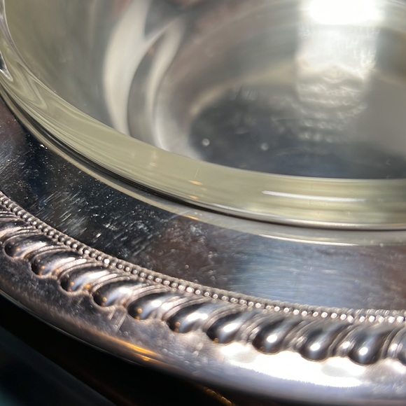 Vintage Metal Serving Dish & Lid with Fire King Glass Casserole - Picture 9 of 9